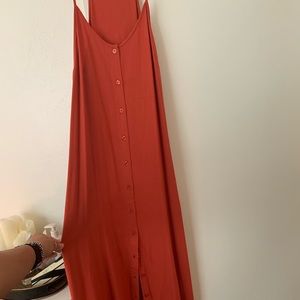 Burnt orange maxi dress
